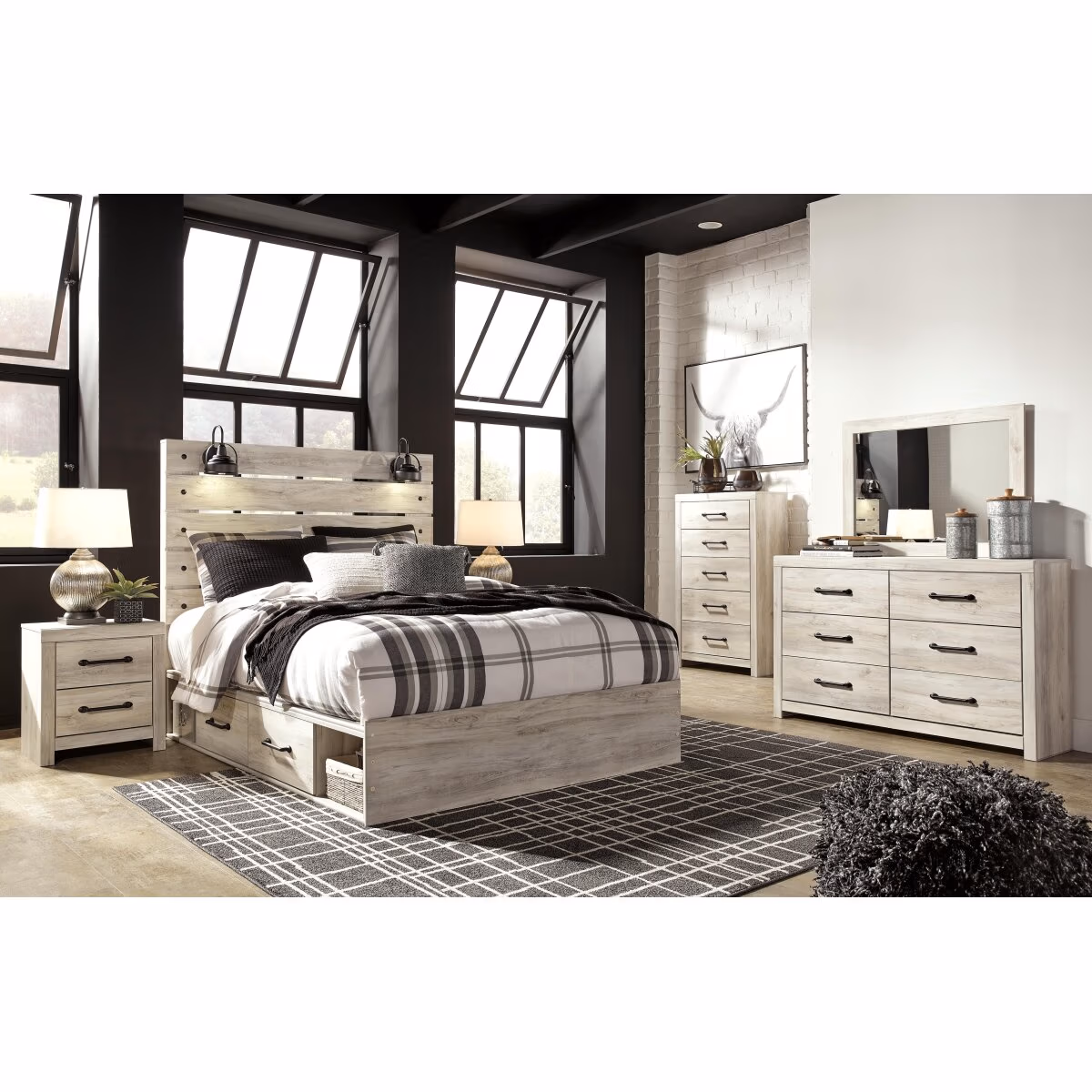 Cambeck Queen Panel Bed with 4 Storage Drawers - Image 7