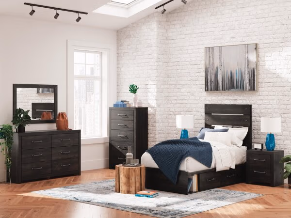 Hollivern Twin Panel Bed with Storage - Image 12