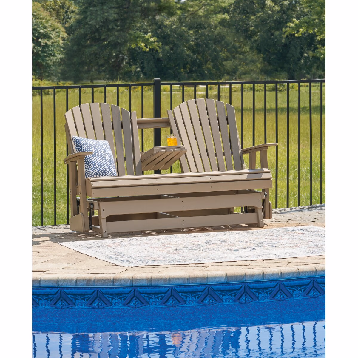 Hyland Wave Outdoor Glider Loveseat - Image 6