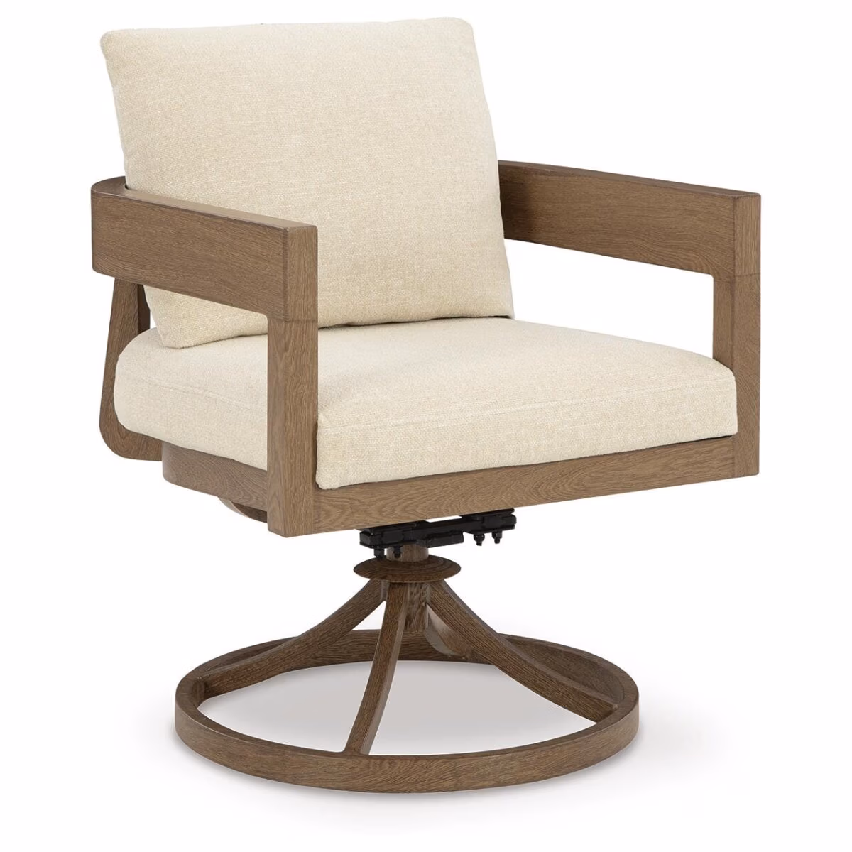 Serene Bay Outdoor Swivel Dining Chair with Cushion (Set of 2) - Image 4