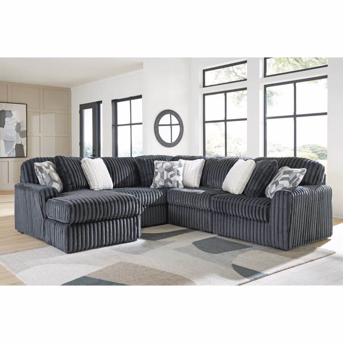 Midnight-Madness 5-Piece Sectional with Chaise - Image 3