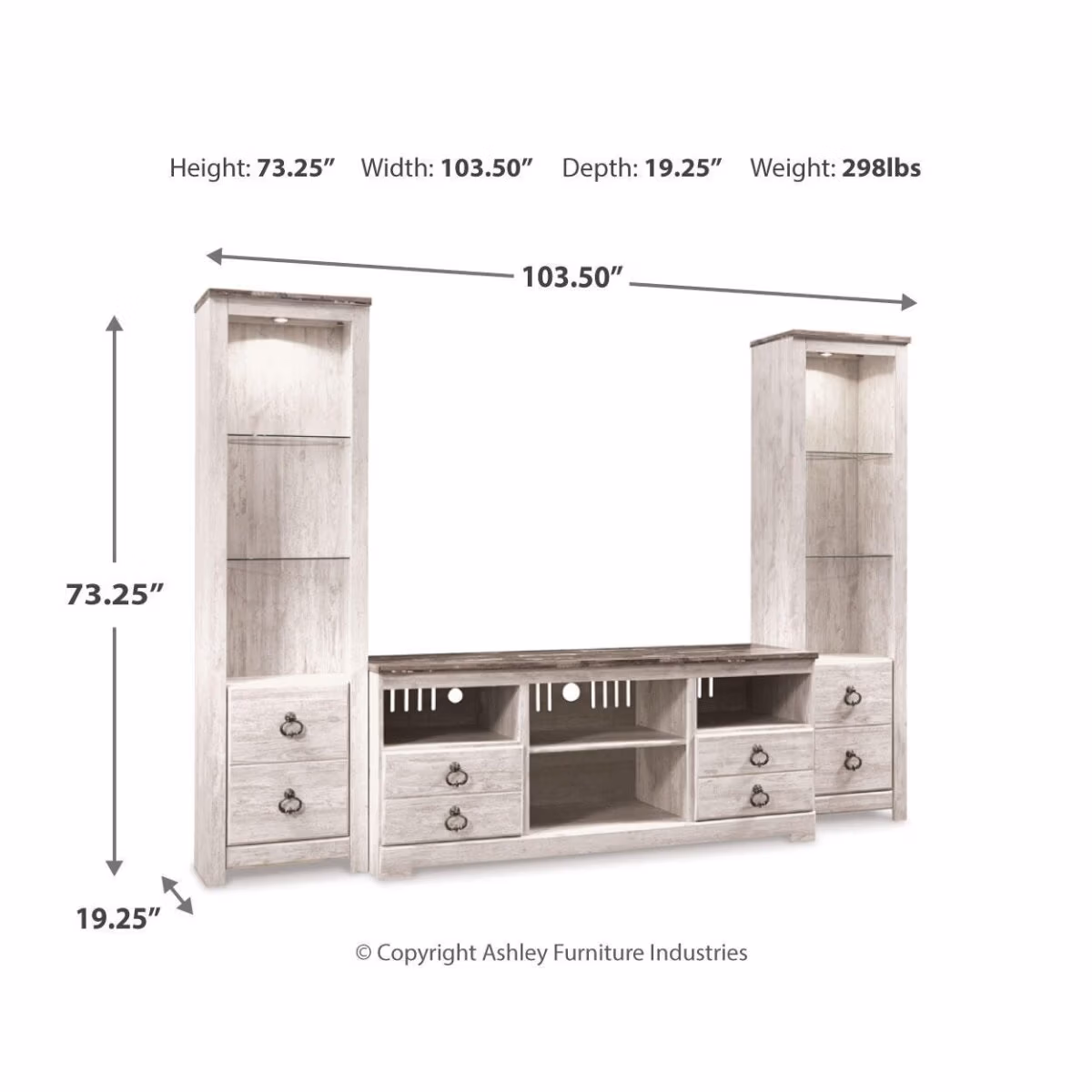 Willowton 3-Piece Entertainment Center - Image 8