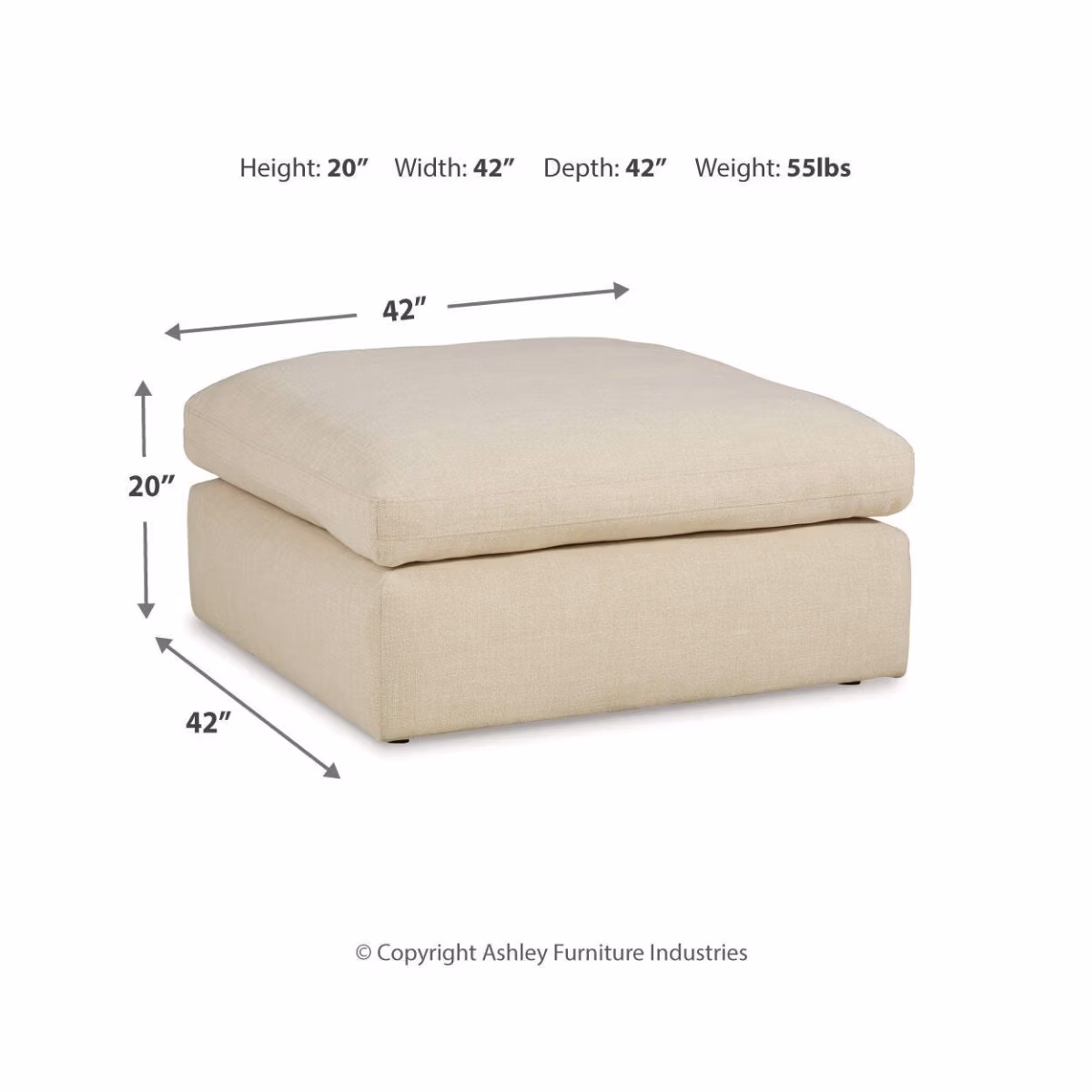 Elyza Oversized Accent Ottoman - Image 5