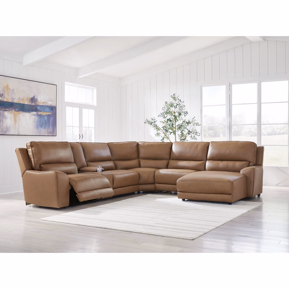 DeepWakes 6-Piece Power Reclining Sectional with Chaise - Image 4