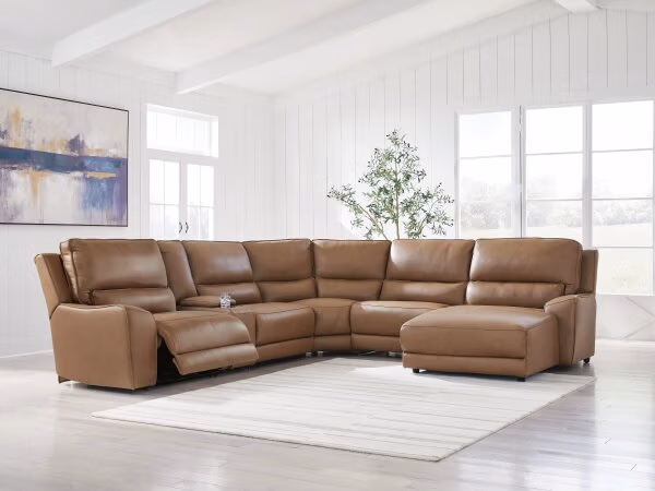 DeepWakes 6-Piece Power Reclining Sectional with Chaise - Image 4