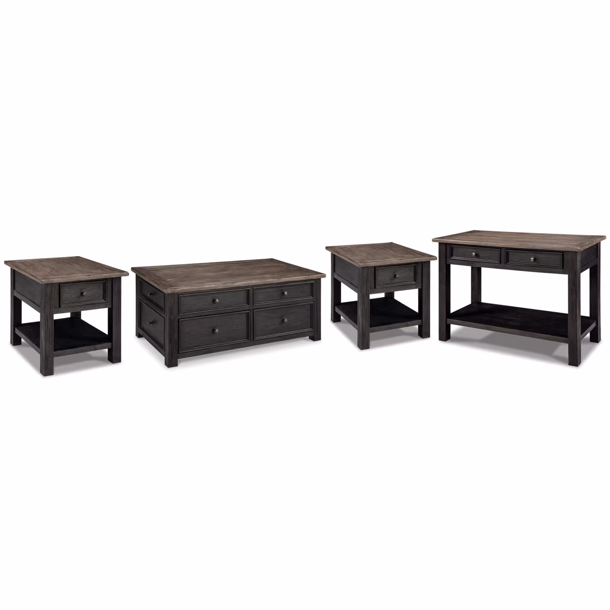 Tyler Creek Coffee Table and 2 End Tables with Console - Image 2