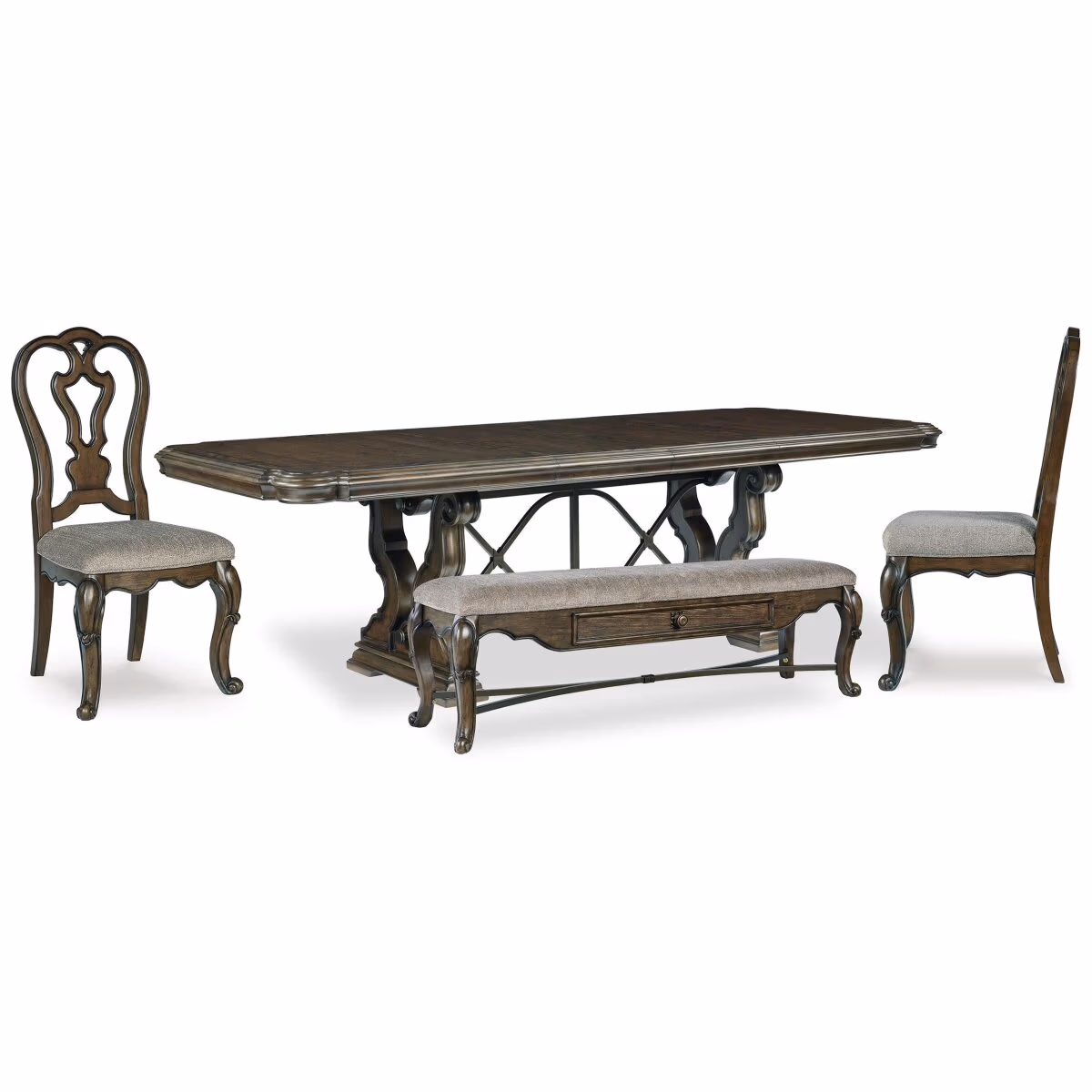 Maylee Dining Table, 2 Chairs and Bench - Image 2