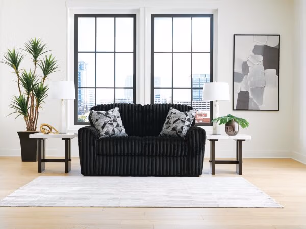 Midnight-Madness Sofa, Loveseat and Oversized Ottoman - Image 13