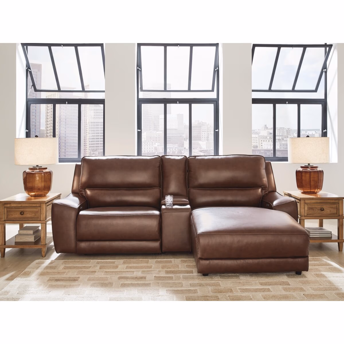 DeepWakes 3-Piece Power Reclining Sectional with Chaise - Image 3