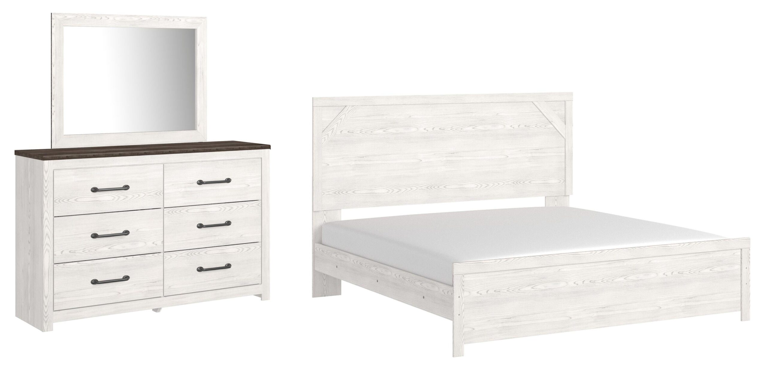 Gerridan King Panel Bed, Dresser and Mirror