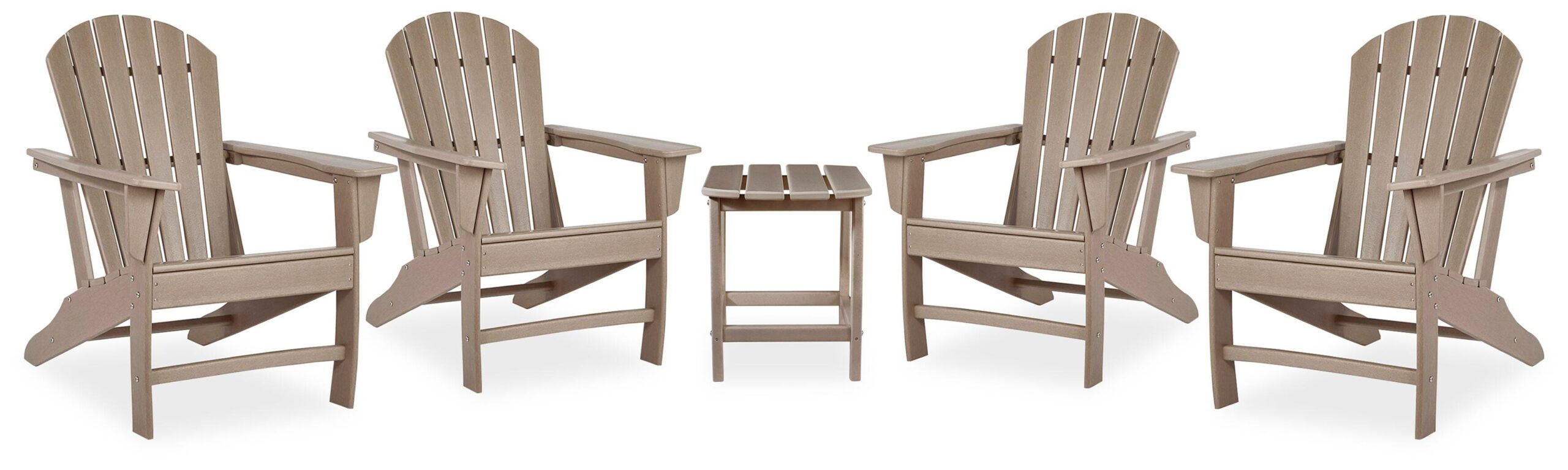 1add487cdac7418d210c9450928d16c9 Sundown Treasure 4 Adirondack Chairs and Outdoor End Table - Image 1