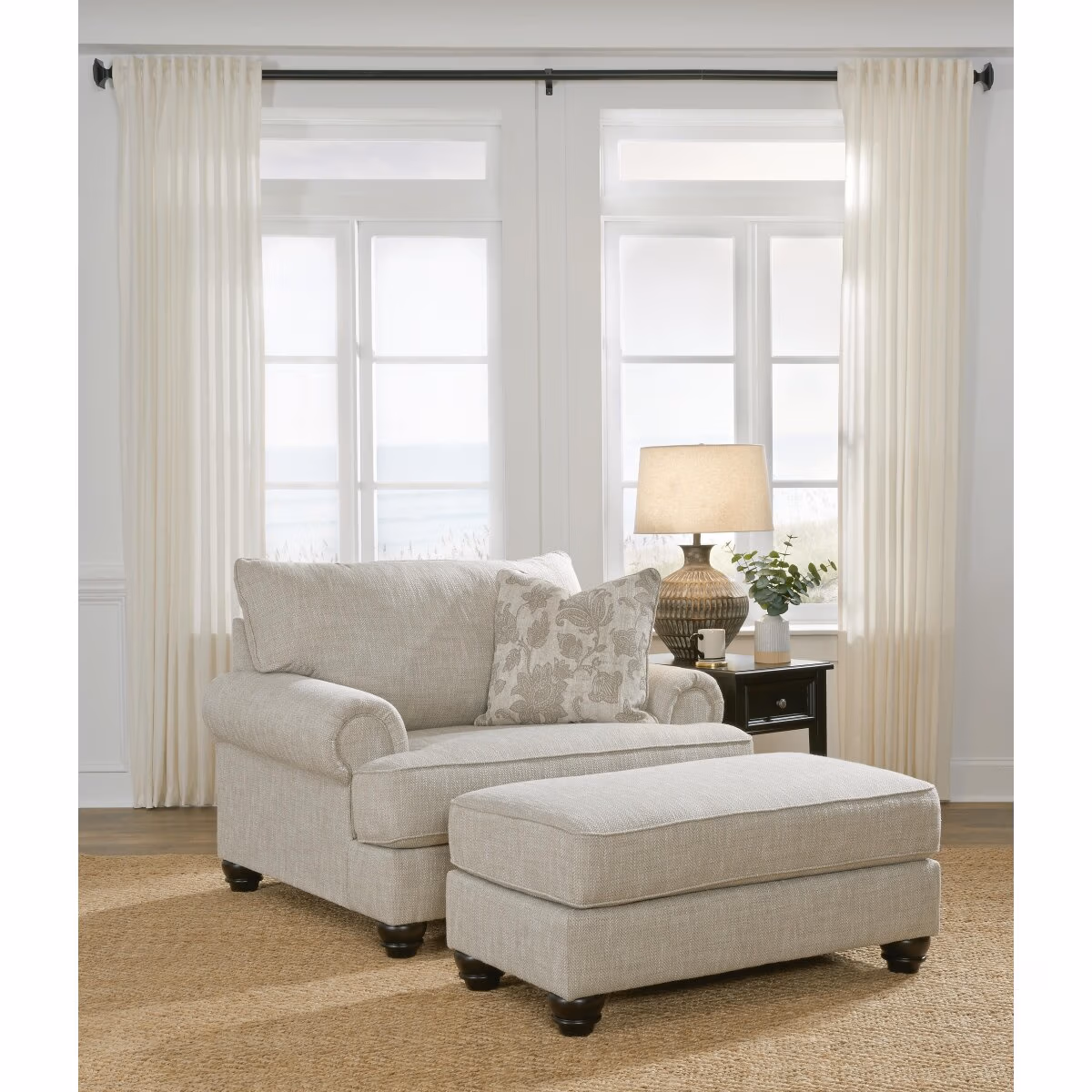 Asanti Oversized Chair and Ottoman - Image 2