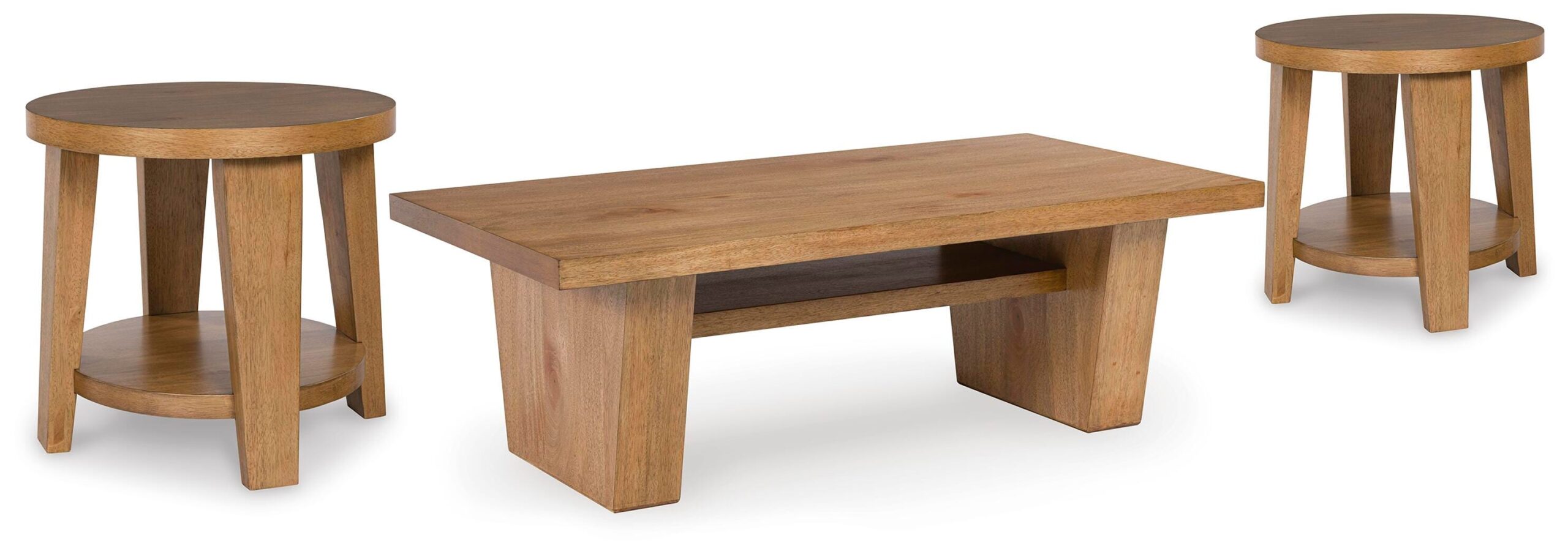 4f79bff1e76ad41554af48b9bba2f547 Kristiland Coffee Table and 2 End Tables - Image 1
