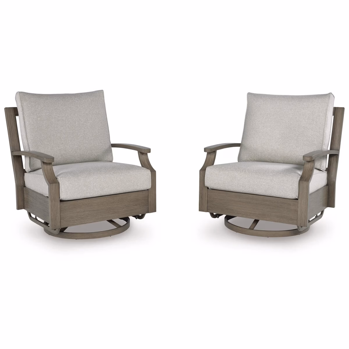 Rainier Ranch Outdoor Swivel Glider Chair with Cushion - Image 2
