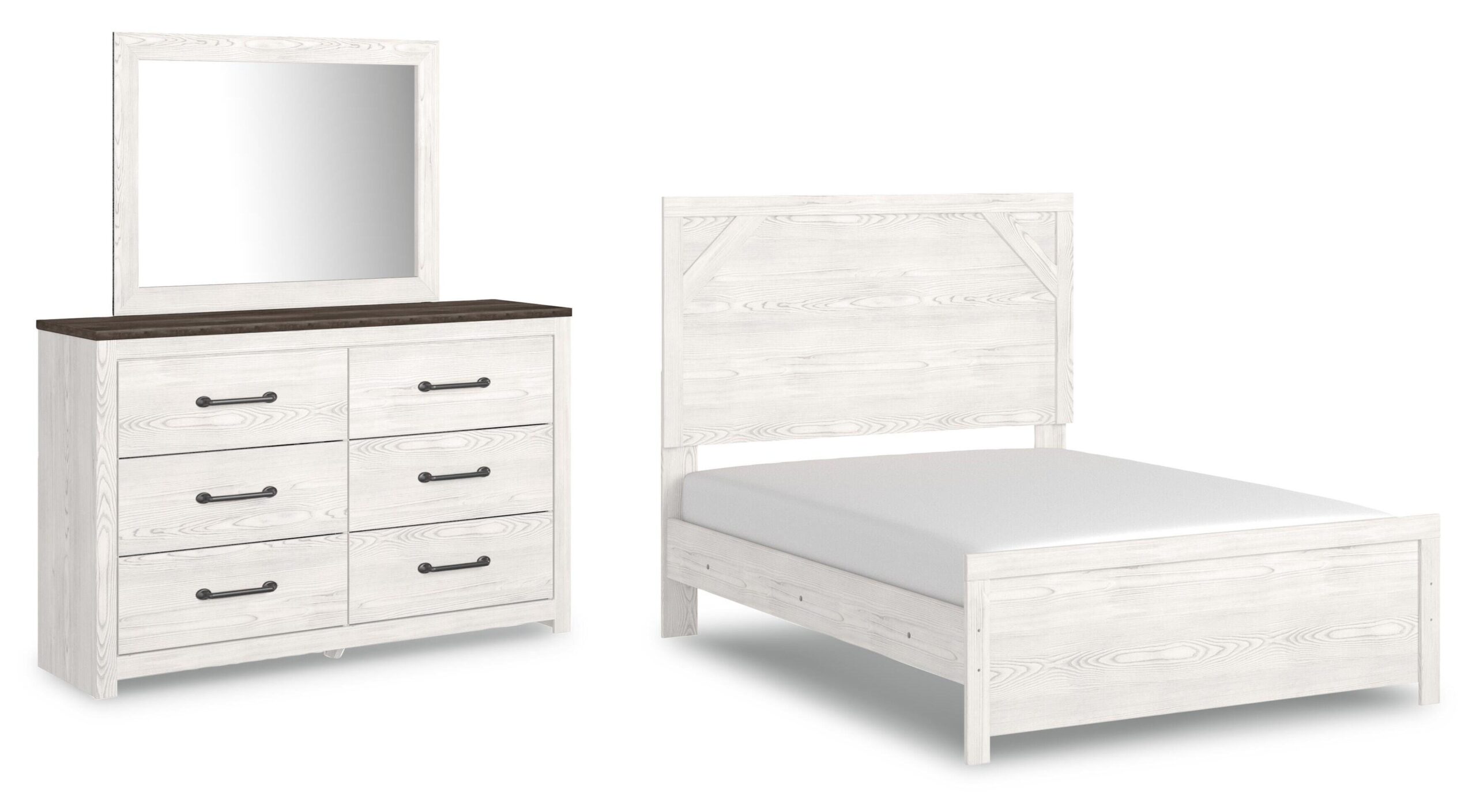 Gerridan Full Panel Bed with Dresser and Mirror