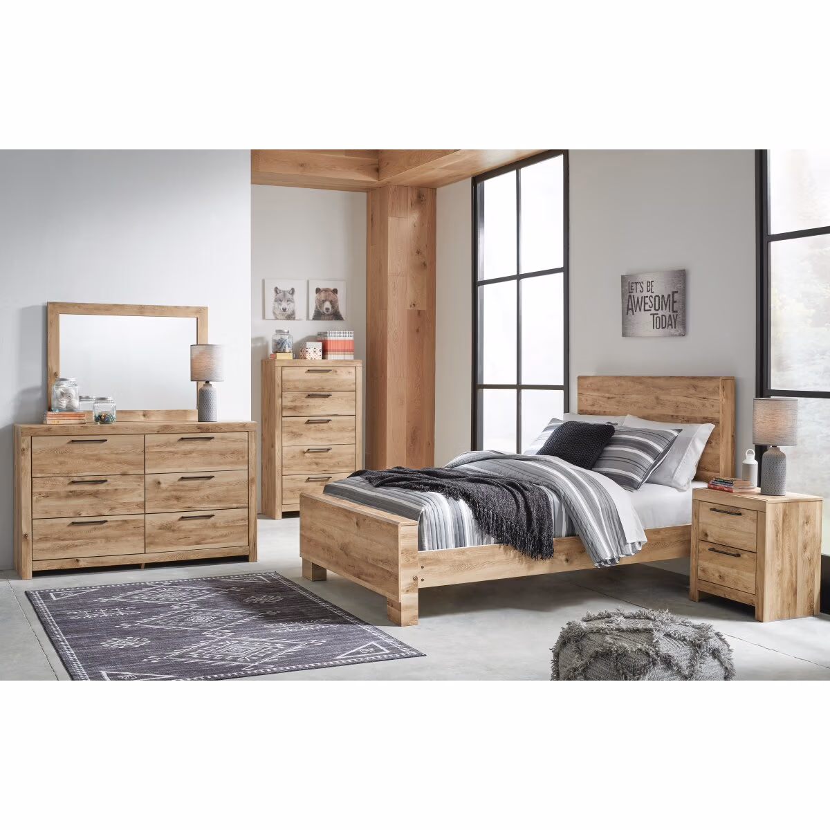 Hyanna Full Panel Bed, Dresser and Mirror - Image 10