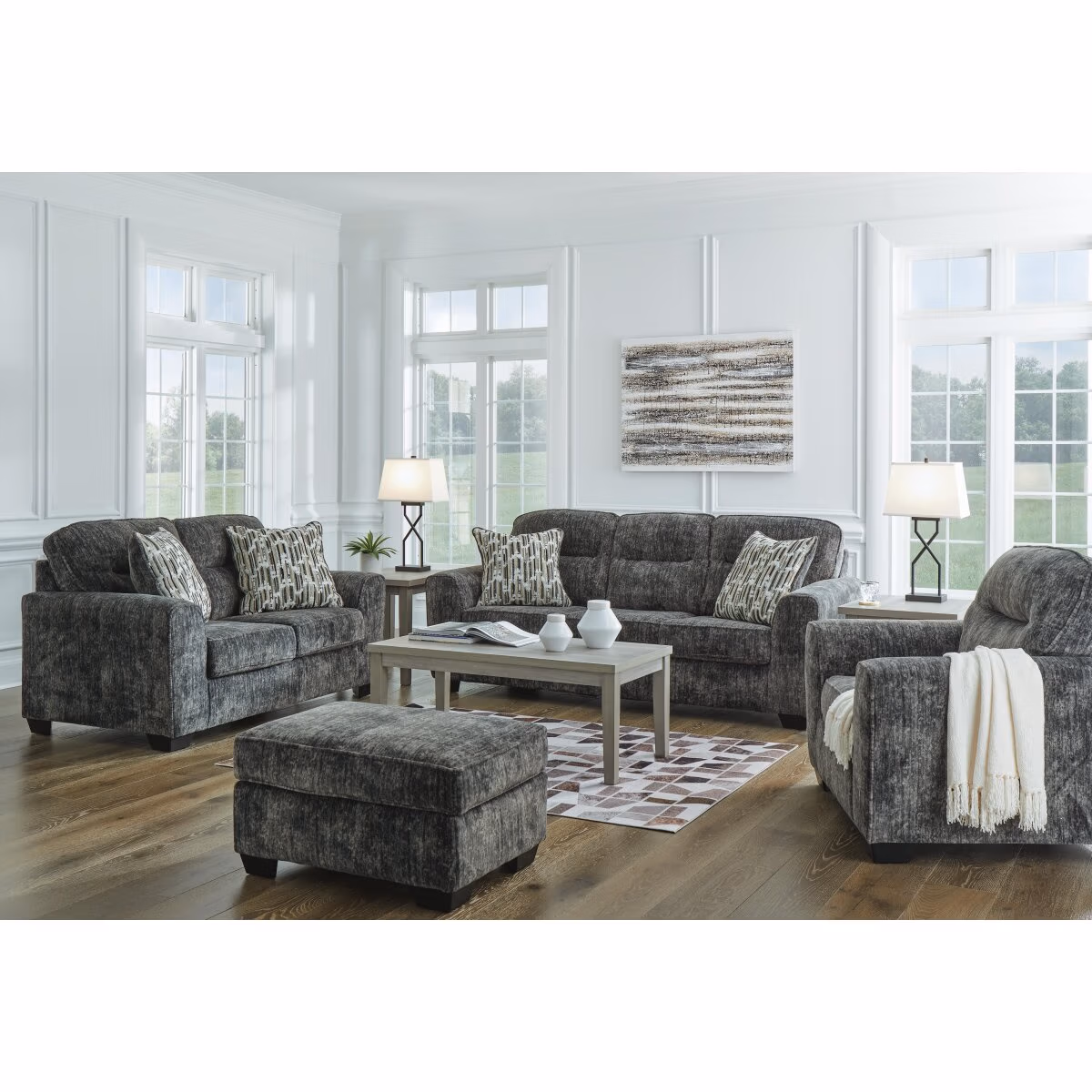 Lonoke Sofa, Loveseat, Oversized Chair and Ottoman - Image 2
