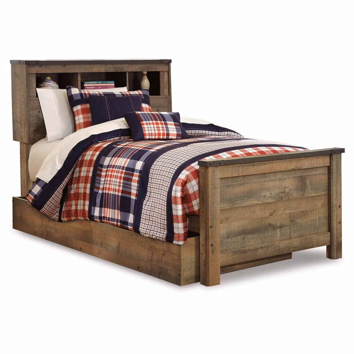Trinell Twin Bookcase Bed with 1 Large Storage Drawer - Image 2