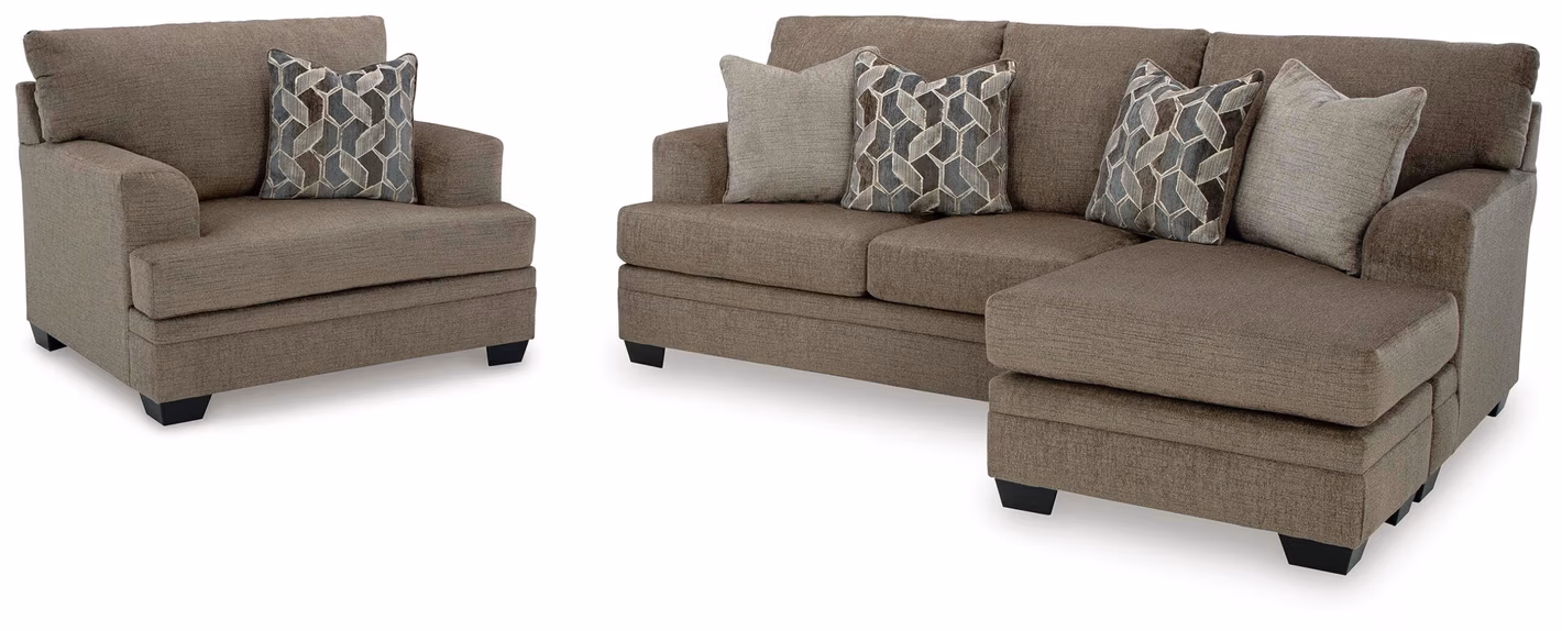 da0f3a89f6bf482ff50db1fd5ca63556 Stonemeade Sofa Chaise and Oversized Chair - Image 1