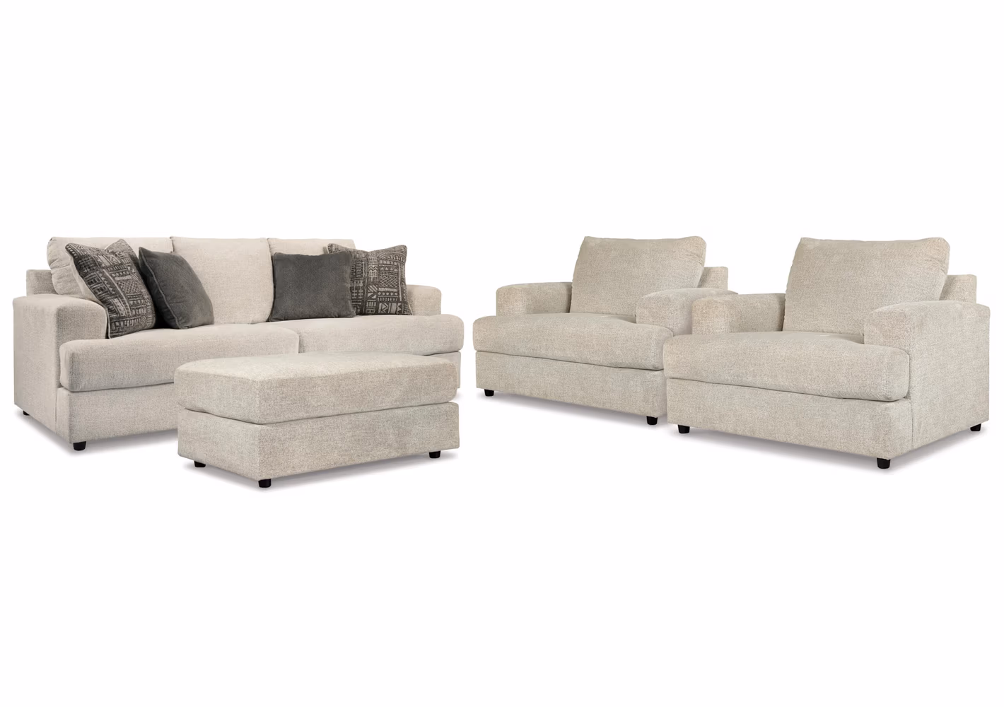 Soletren Sofa, 2 Chairs, and Ottoman