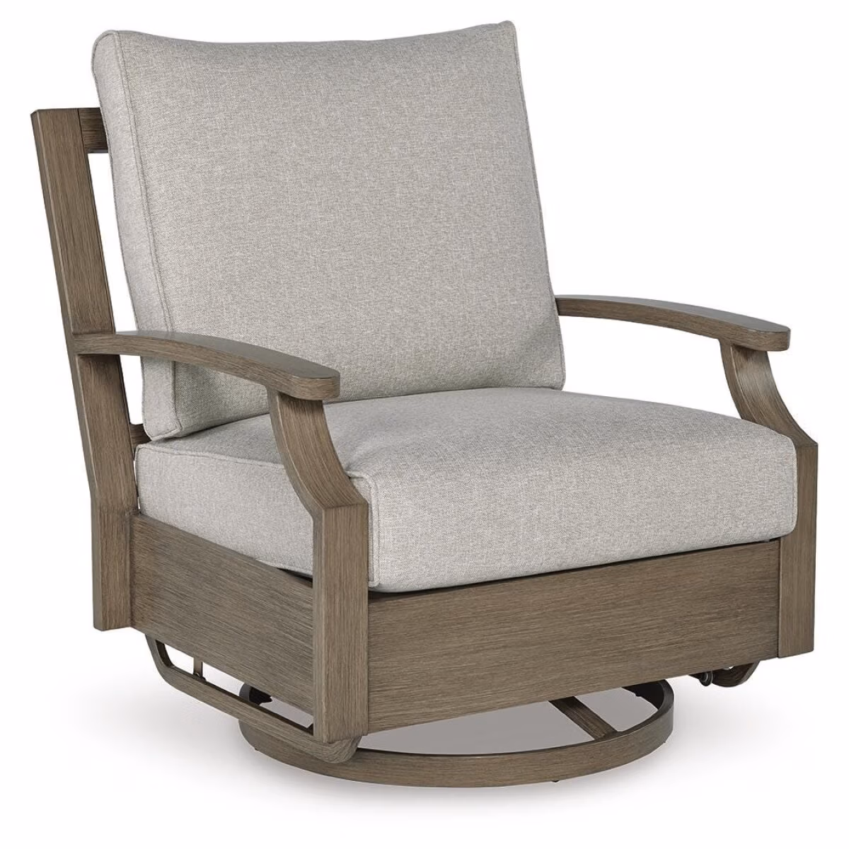 Rainier Ranch Outdoor Swivel Glider Chair with Cushion - Image 4