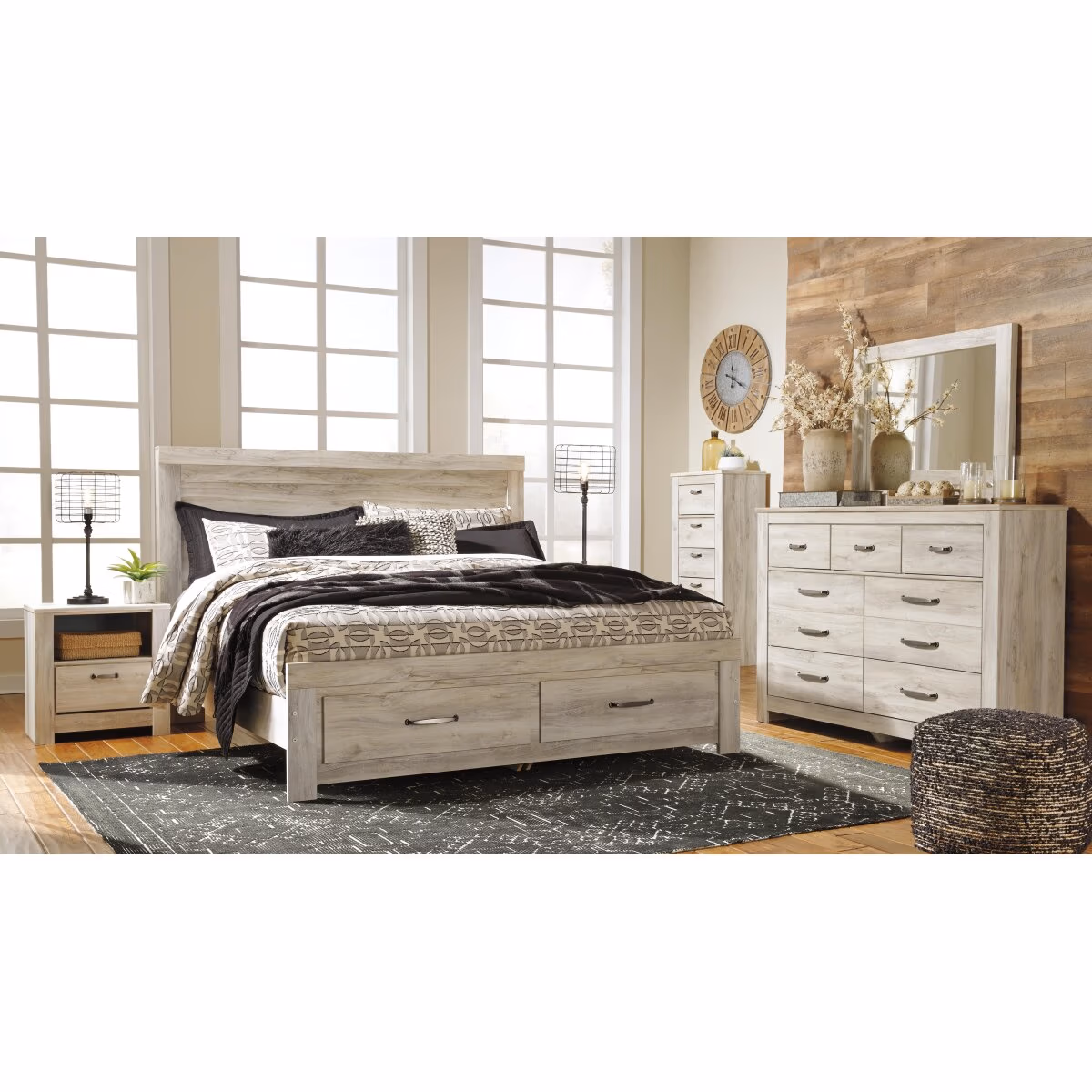 Bellaby King Platform Bed with 2 Storage Drawers - Image 5